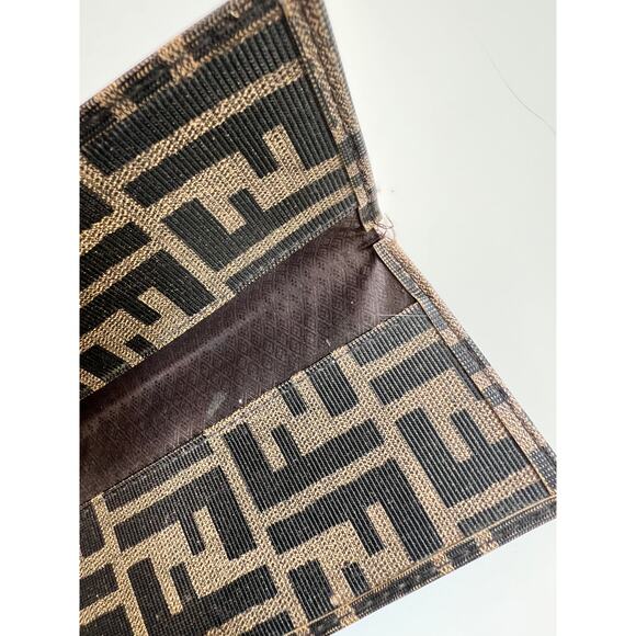 Authentic vintage fendi zucca - Gem Vintage 80\'s-90\'s Fendi Zucca FF Canvas Long Wallet Brown Authentic